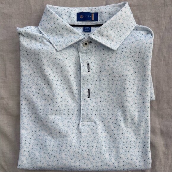 Men's Blue Floral Polo Shirt - Picture 1 of 3